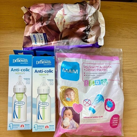 NEW Baby Bottle Starter Set Bundle of 4 – Dr. Brown’s, Philips Avent & MAM - Picture 6 of 8